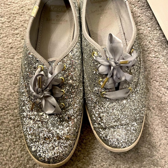 silver glitter keds